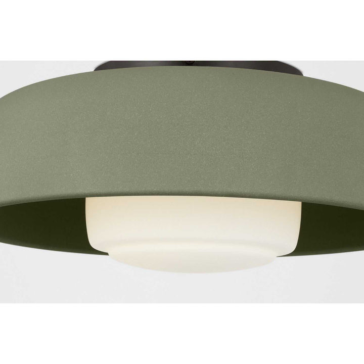 Liora One Light Flush Mount in Aged Iron Visual Comfort Studio Canada