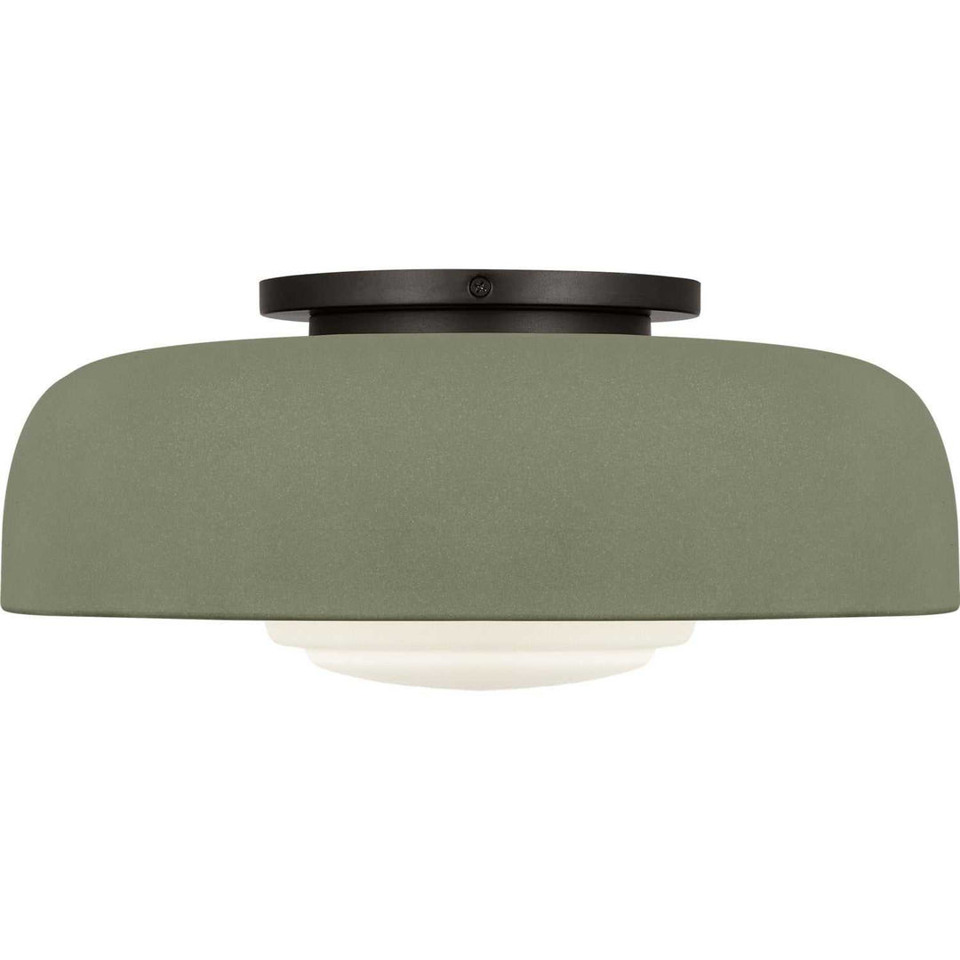 Liora One Light Flush Mount in Aged Iron Visual Comfort Studio Canada