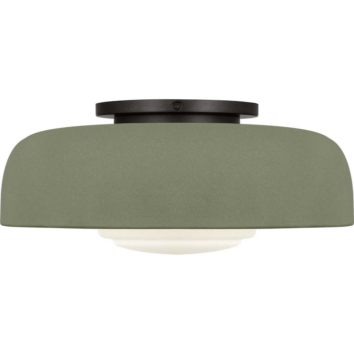 Liora One Light Flush Mount in Aged Iron Visual Comfort Studio Canada