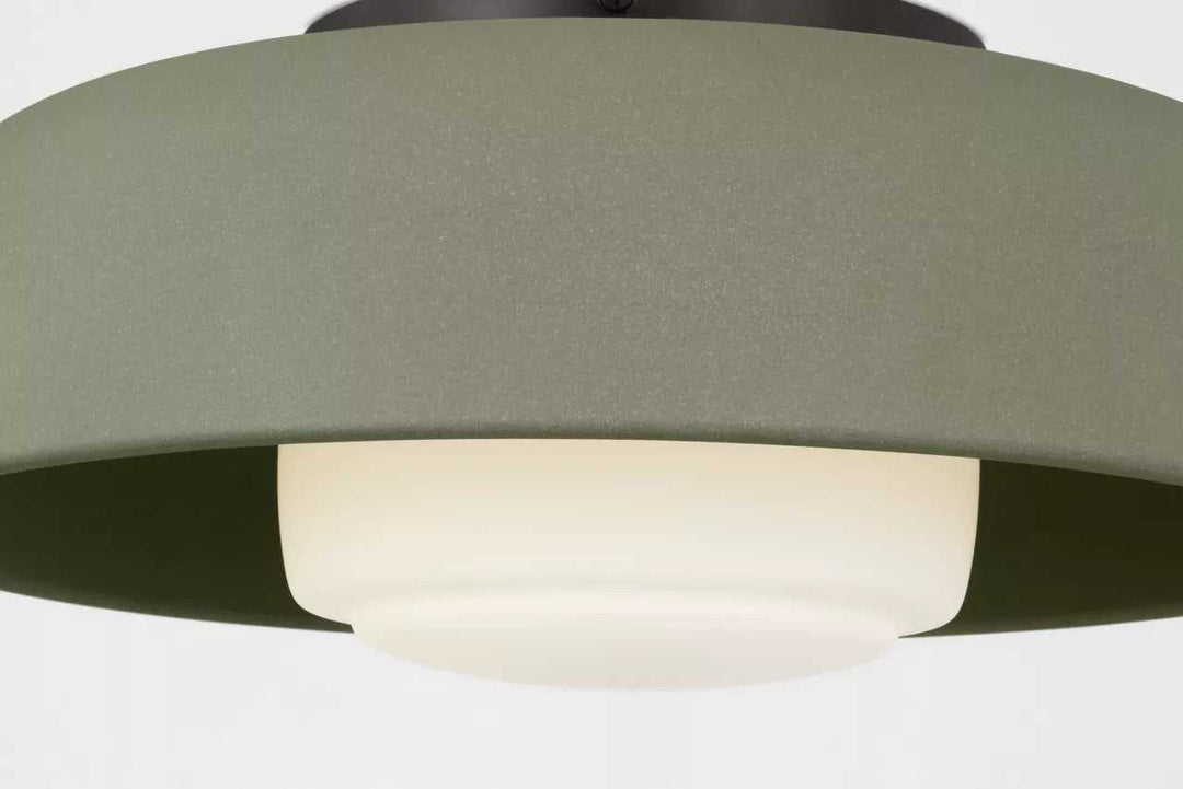 Liora One Light Flush Mount in Aged Iron Visual Comfort Studio Canada