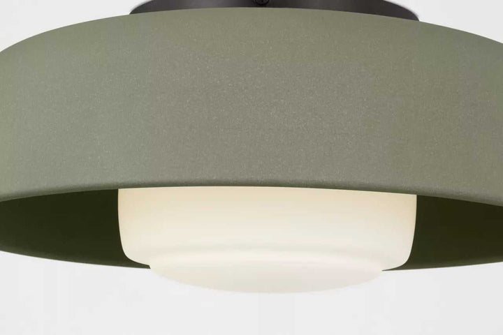 Liora One Light Flush Mount in Aged Iron Visual Comfort Studio Canada