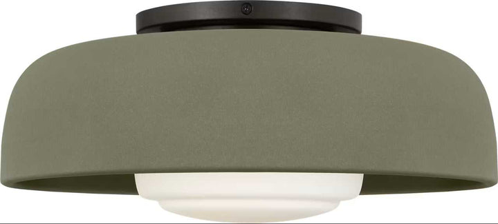 Liora One Light Flush Mount in Aged Iron Visual Comfort Studio Canada