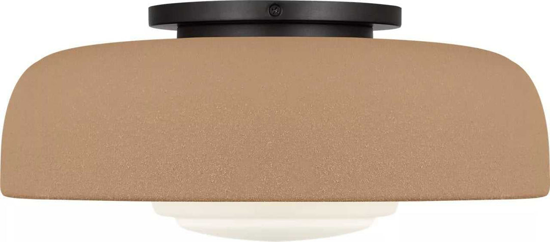 Liora One Light Flush Mount in Aged Iron Visual Comfort Studio Canada