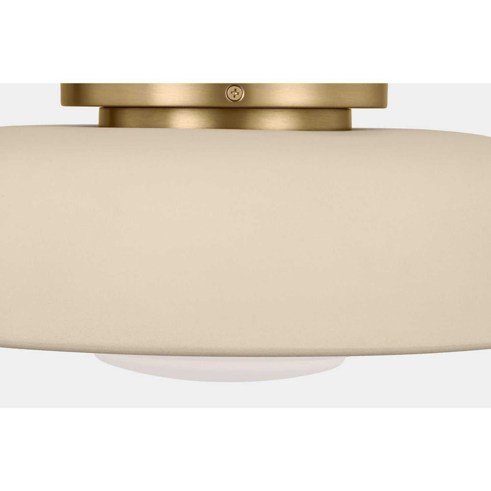 Liora One Light Flush Mount in Estate Brass Visual Comfort Studio Canada