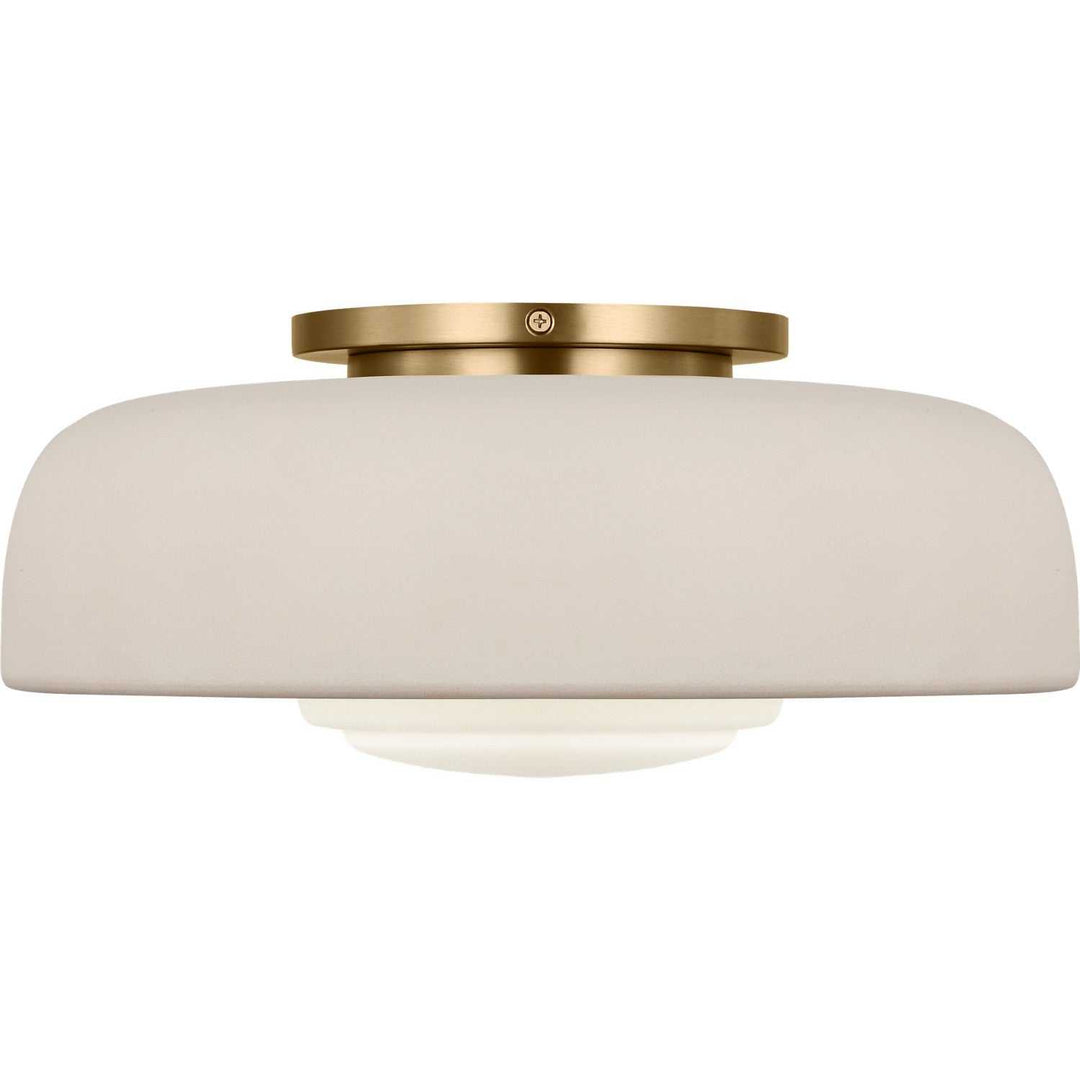 Liora One Light Flush Mount in Estate Brass Visual Comfort Studio Canada