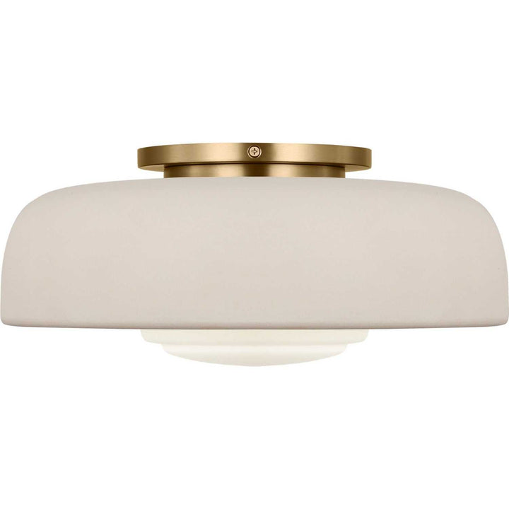 Liora One Light Flush Mount in Estate Brass Visual Comfort Studio Canada