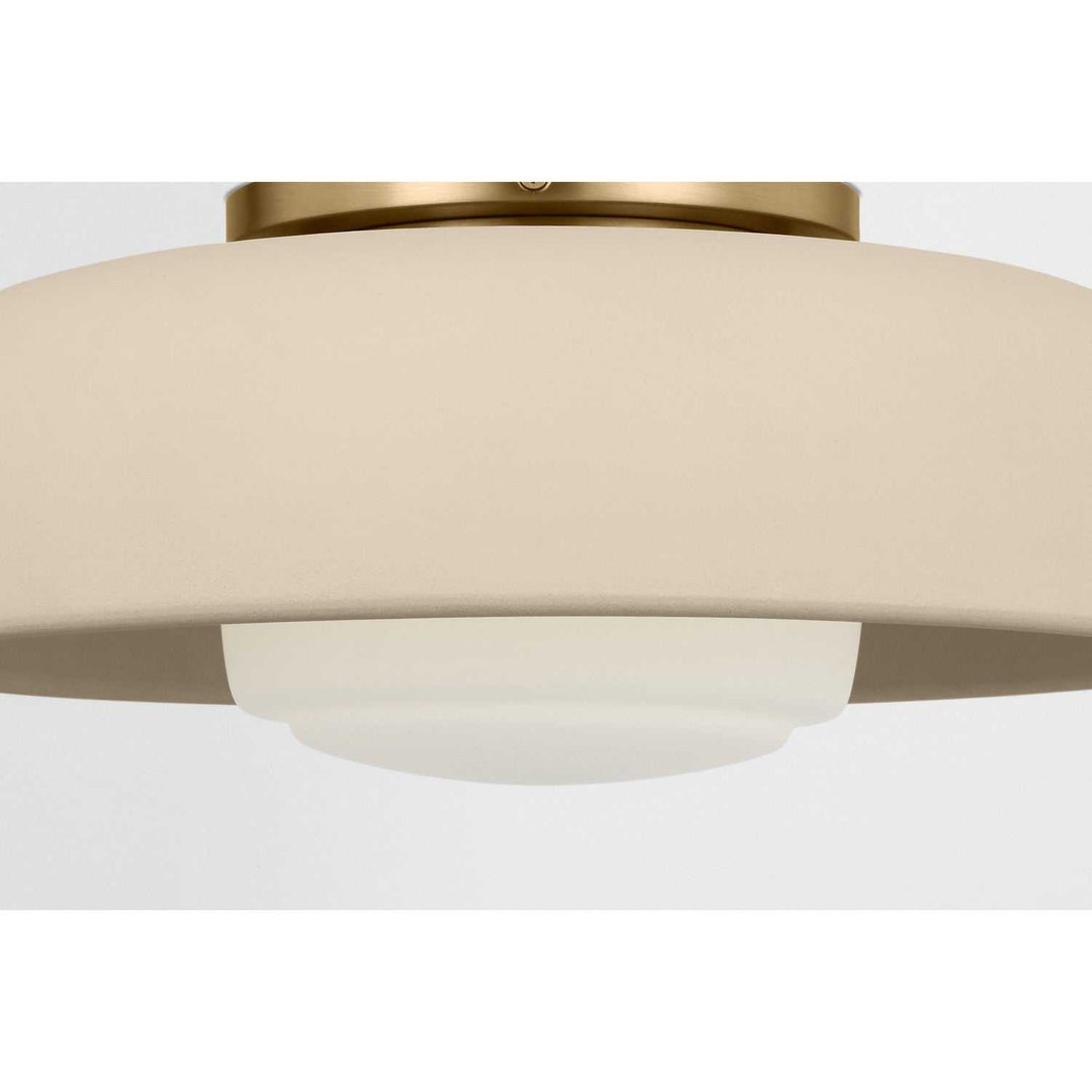 Liora One Light Flush Mount in Estate Brass Visual Comfort Studio Canada