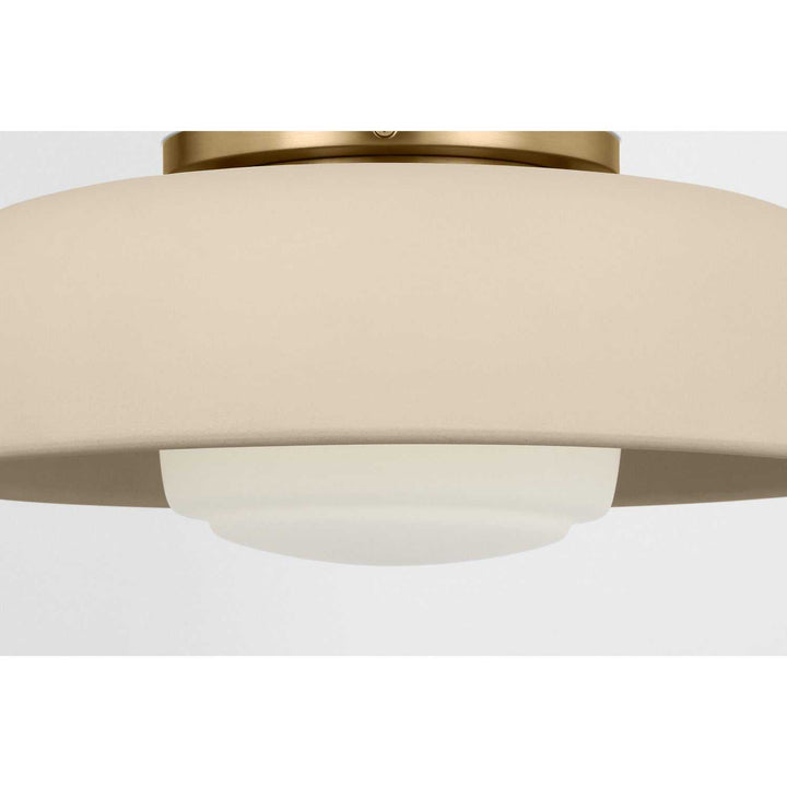 Liora One Light Flush Mount in Estate Brass Visual Comfort Studio Canada