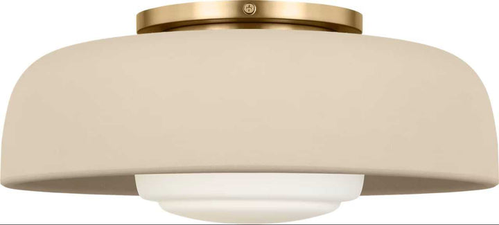 Liora One Light Flush Mount in Estate Brass Visual Comfort Studio Canada