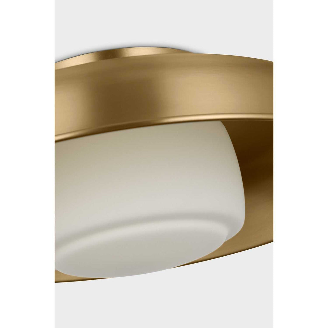 Liora One Light Flush Mount in Estate Brass Visual Comfort Studio Canada