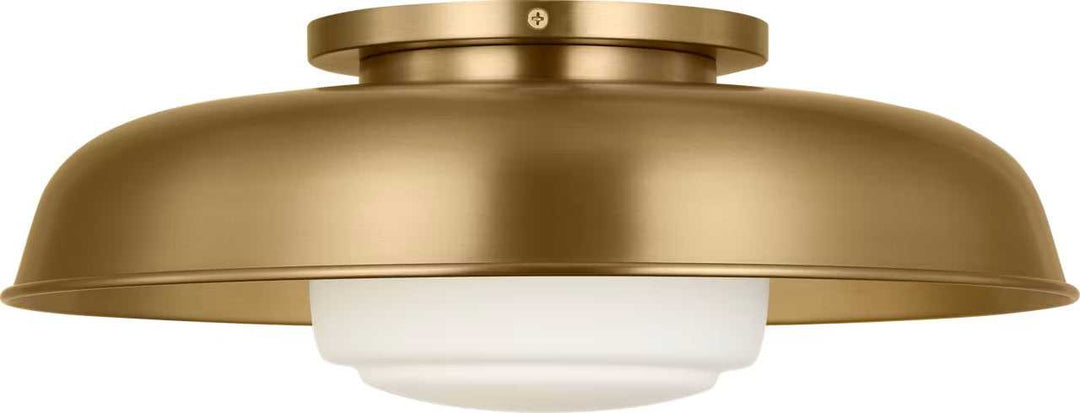 Liora One Light Flush Mount in Estate Brass Visual Comfort Studio Canada