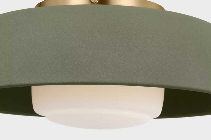 Liora One Light Flush Mount in Estate Brass Visual Comfort Studio Canada
