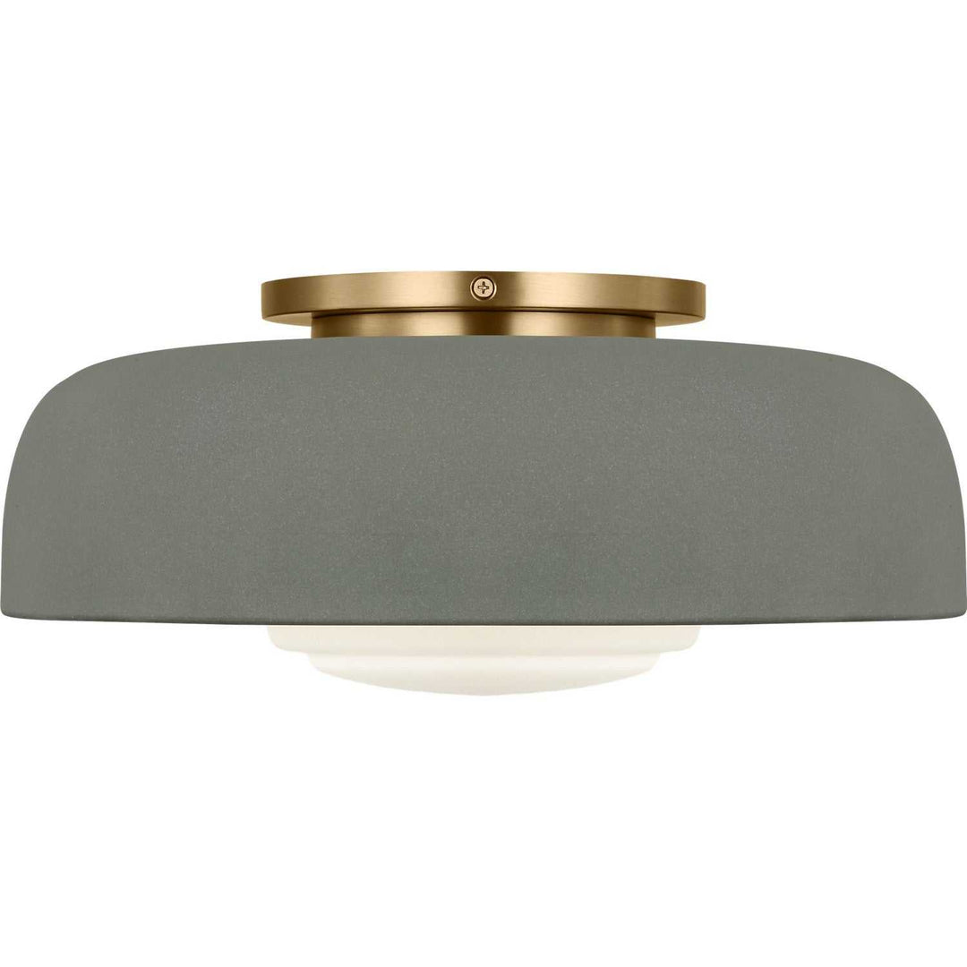Liora One Light Flush Mount in Estate Brass Visual Comfort Studio Canada