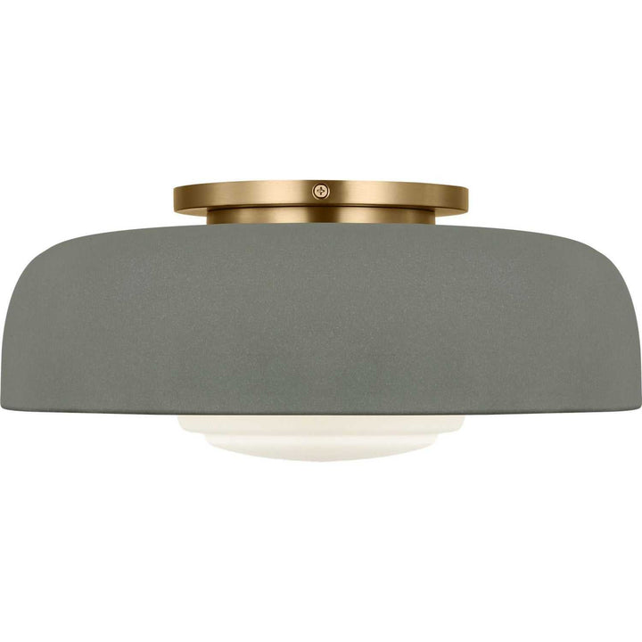 Liora One Light Flush Mount in Estate Brass Visual Comfort Studio Canada