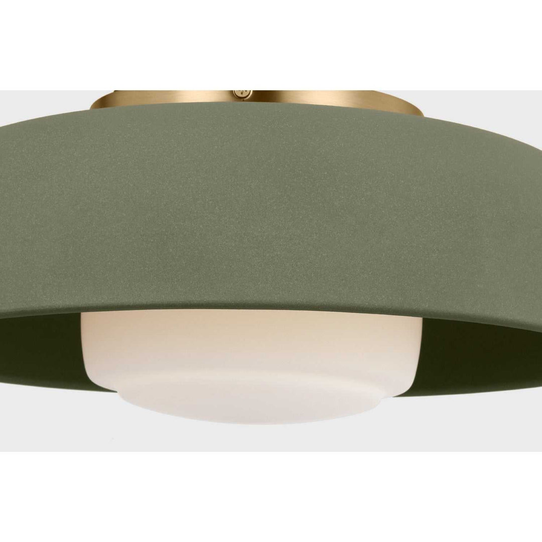 Liora One Light Flush Mount in Estate Brass Visual Comfort Studio Canada