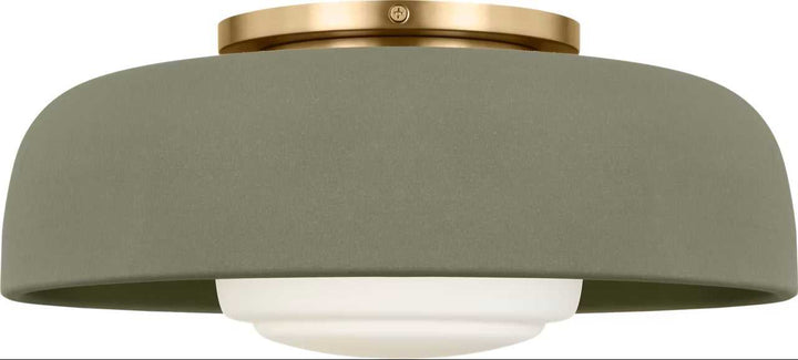 Liora One Light Flush Mount in Estate Brass Visual Comfort Studio Canada
