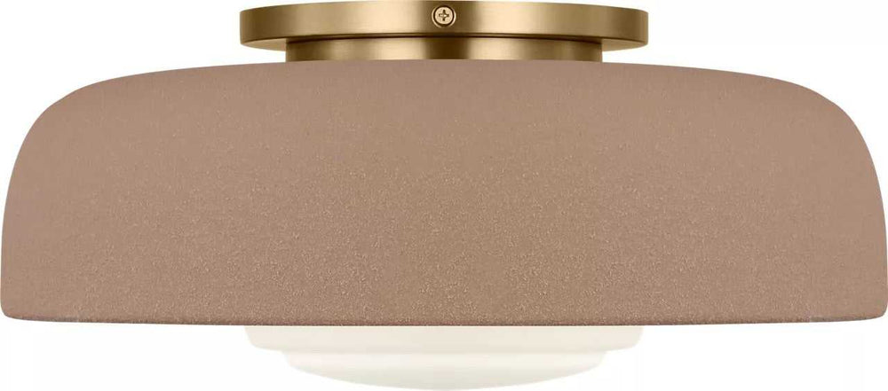 Liora One Light Flush Mount in Estate Brass Visual Comfort Studio Canada