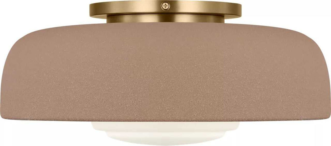 Liora One Light Flush Mount in Estate Brass Visual Comfort Studio Canada