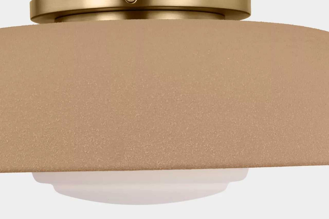 Liora One Light Flush Mount in Estate Brass Visual Comfort Studio Canada