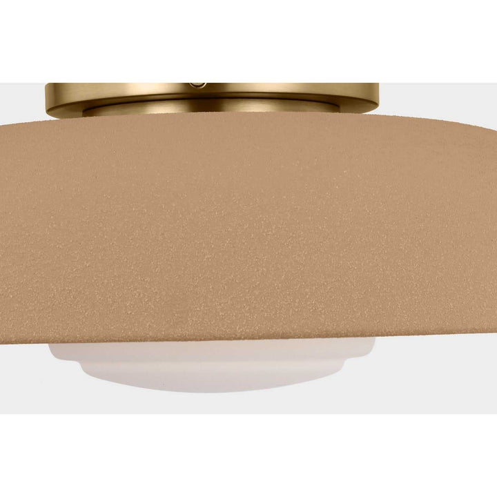Liora One Light Flush Mount in Estate Brass Visual Comfort Studio Canada