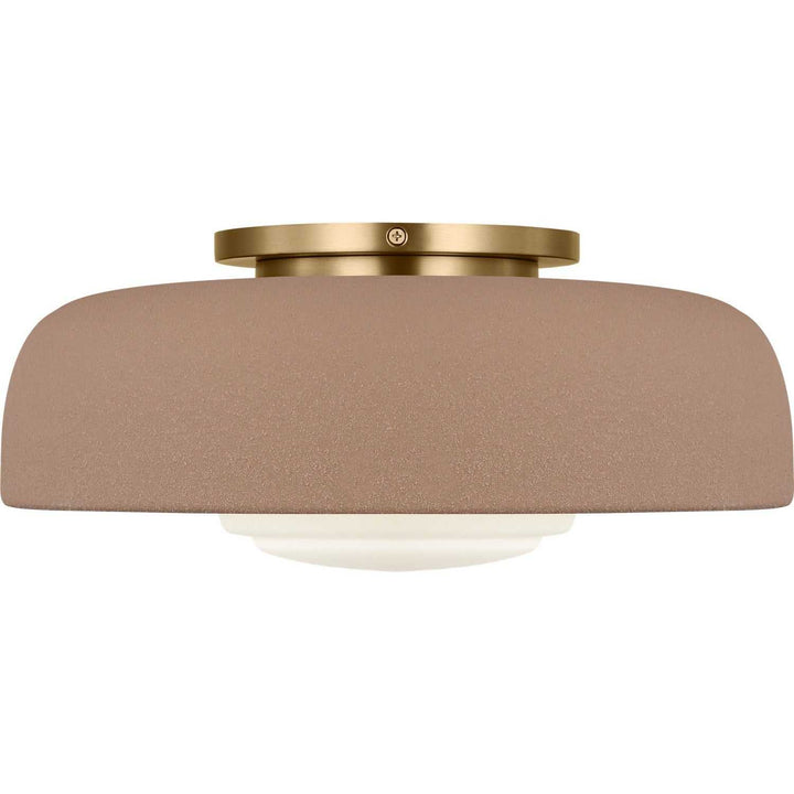 Liora One Light Flush Mount in Estate Brass Visual Comfort Studio Canada