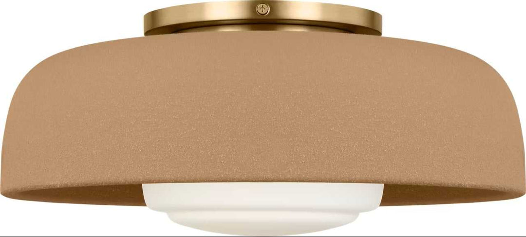 Liora One Light Flush Mount in Estate Brass Visual Comfort Studio Canada