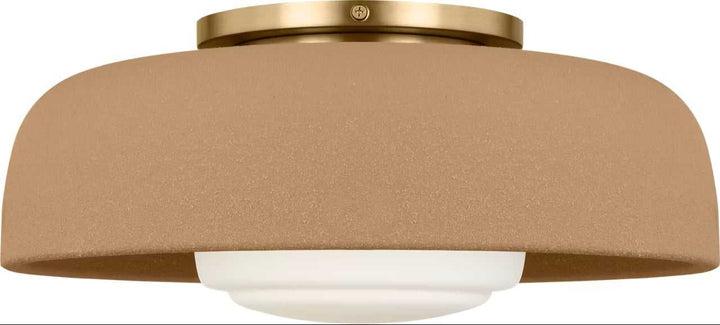 Liora One Light Flush Mount in Estate Brass Visual Comfort Studio Canada
