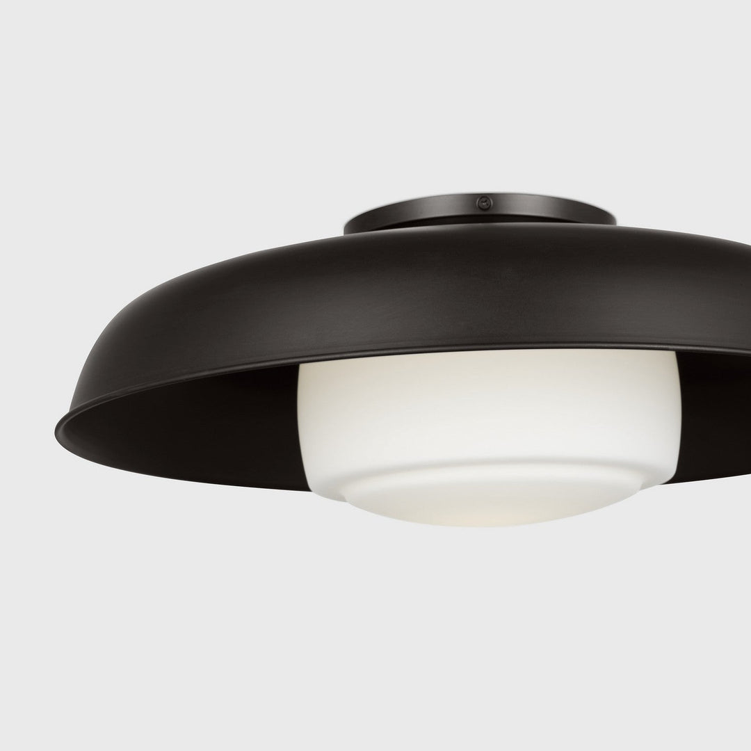Liora One Light Flush Mount in Aged Iron Visual Comfort Studio Canada