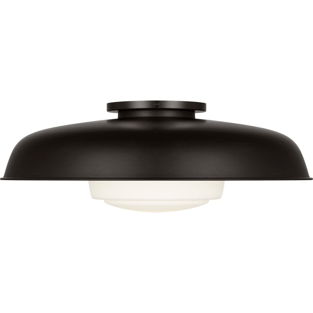Liora One Light Flush Mount in Aged Iron Visual Comfort Studio Canada