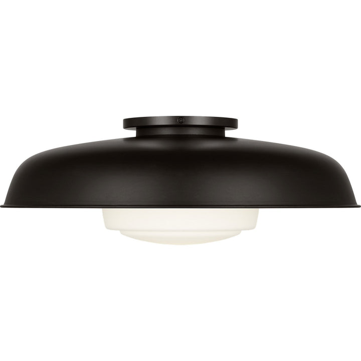 Liora One Light Flush Mount in Aged Iron Visual Comfort Studio Canada