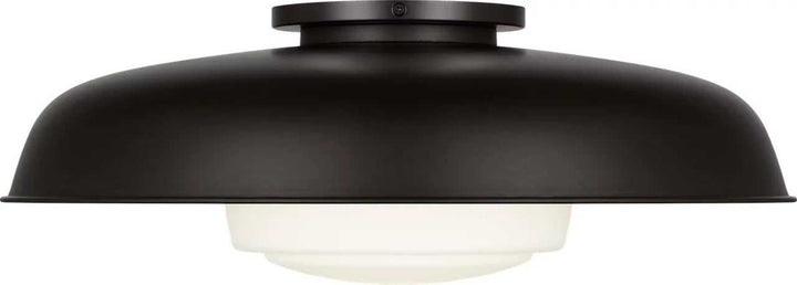 Liora One Light Flush Mount in Aged Iron Visual Comfort Studio Canada