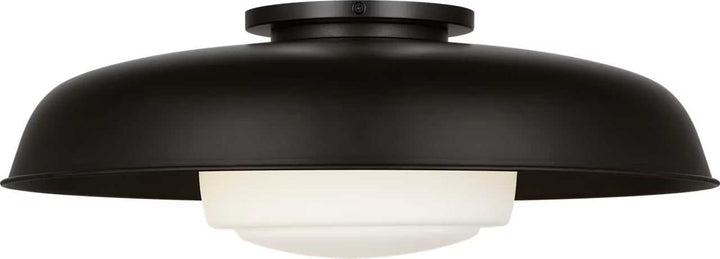 Liora One Light Flush Mount in Aged Iron Visual Comfort Studio Canada