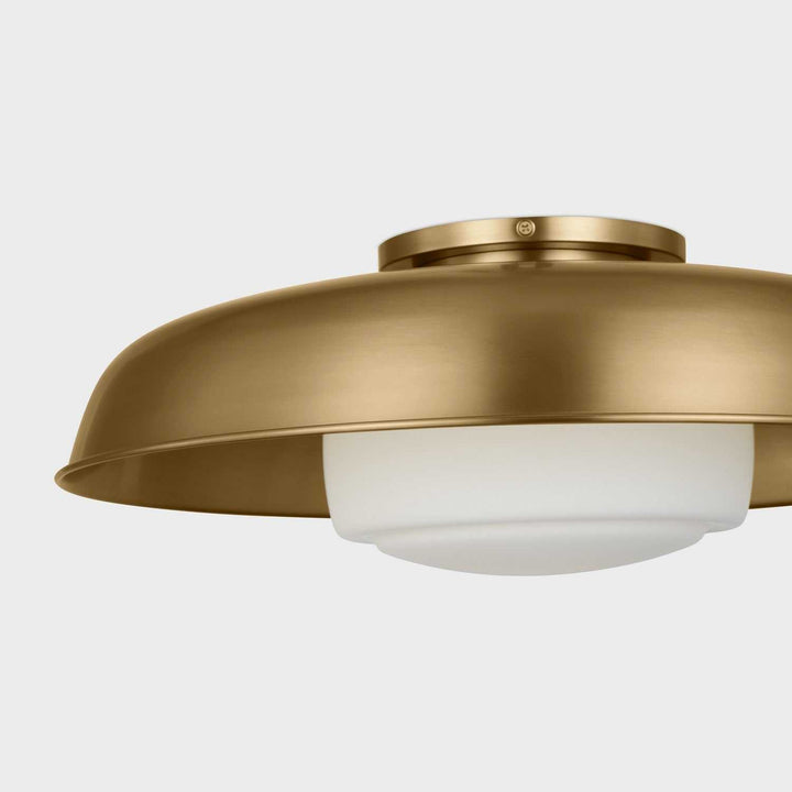 Liora One Light Flush Mount in Estate Brass Visual Comfort Studio Canada