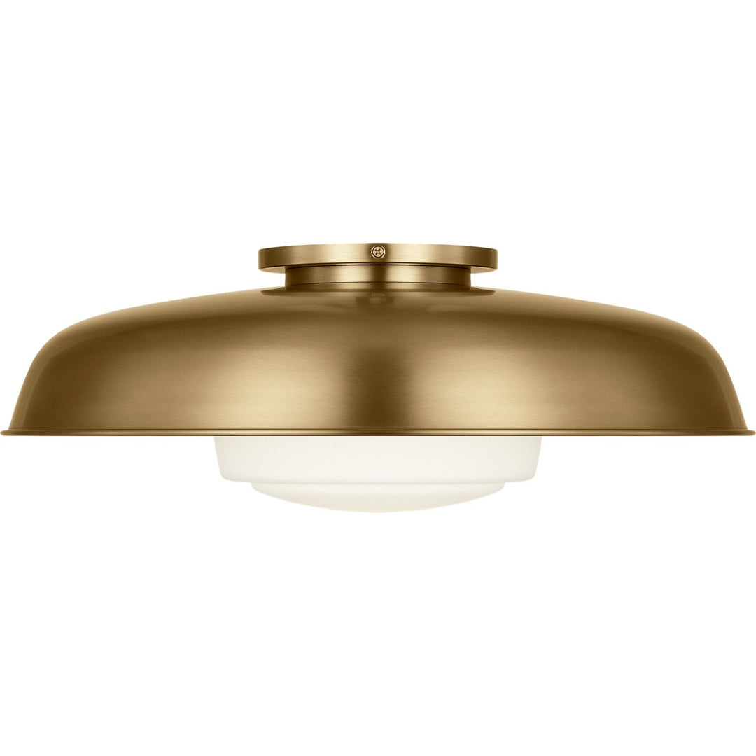 Liora One Light Flush Mount in Estate Brass Visual Comfort Studio Canada