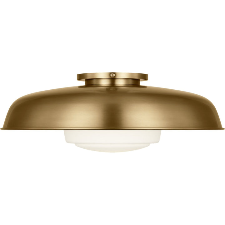 Liora One Light Flush Mount in Estate Brass Visual Comfort Studio Canada