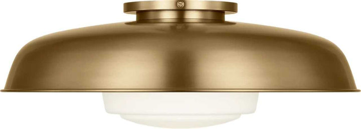 Liora One Light Flush Mount in Estate Brass Visual Comfort Studio Canada