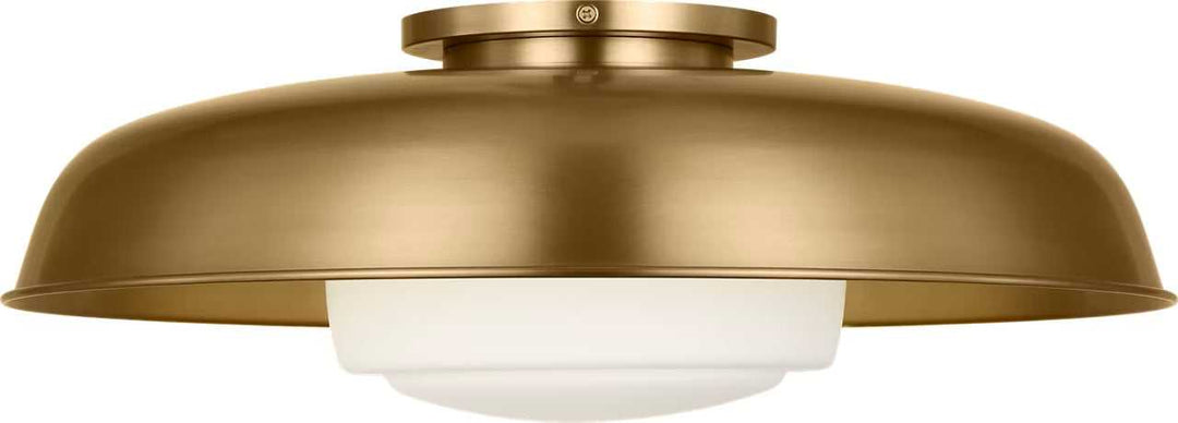 Liora One Light Flush Mount in Estate Brass Visual Comfort Studio Canada