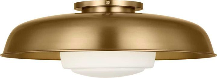 Liora One Light Flush Mount in Estate Brass Visual Comfort Studio Canada