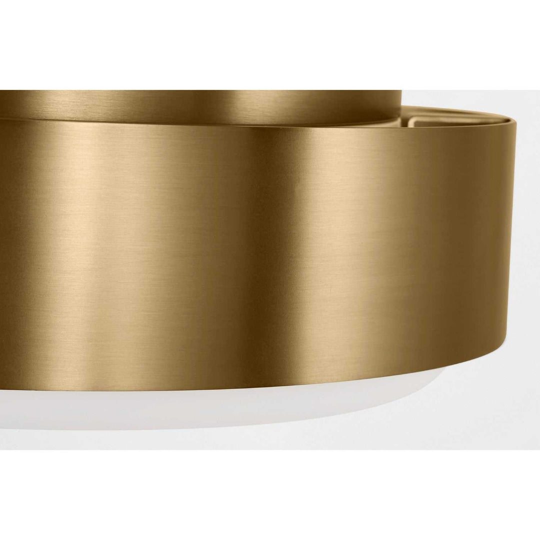 Aurelle Two Light Flush Mount in Estate Brass Visual Comfort Studio Canada