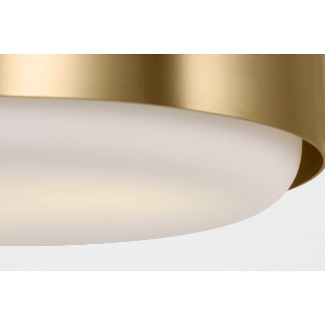 Aurelle Two Light Flush Mount in Estate Brass Visual Comfort Studio Canada