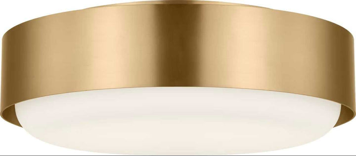 Aurelle Two Light Flush Mount in Estate Brass Visual Comfort Studio Canada