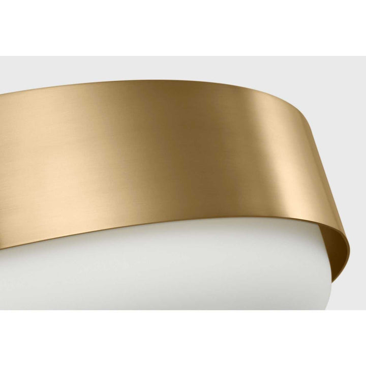 Aurelle Three Light Flush Mount in Estate Brass Visual Comfort Studio Canada