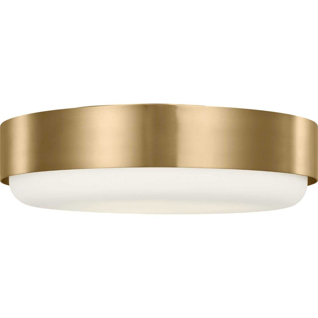 Aurelle Three Light Flush Mount in Estate Brass Visual Comfort Studio Canada