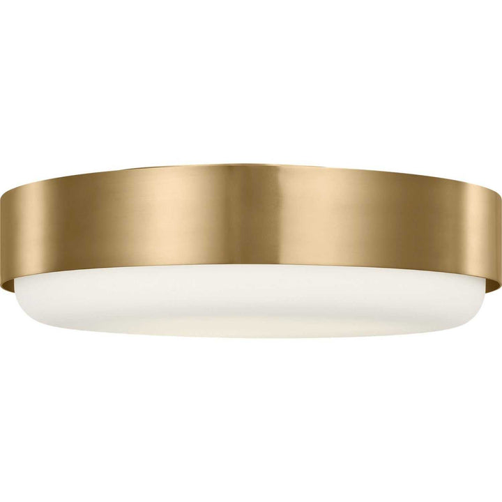 Aurelle Three Light Flush Mount in Estate Brass Visual Comfort Studio Canada