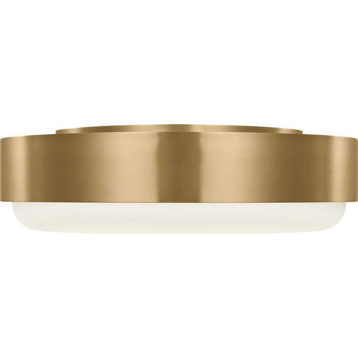 Aurelle Three Light Flush Mount in Estate Brass Visual Comfort Studio Canada