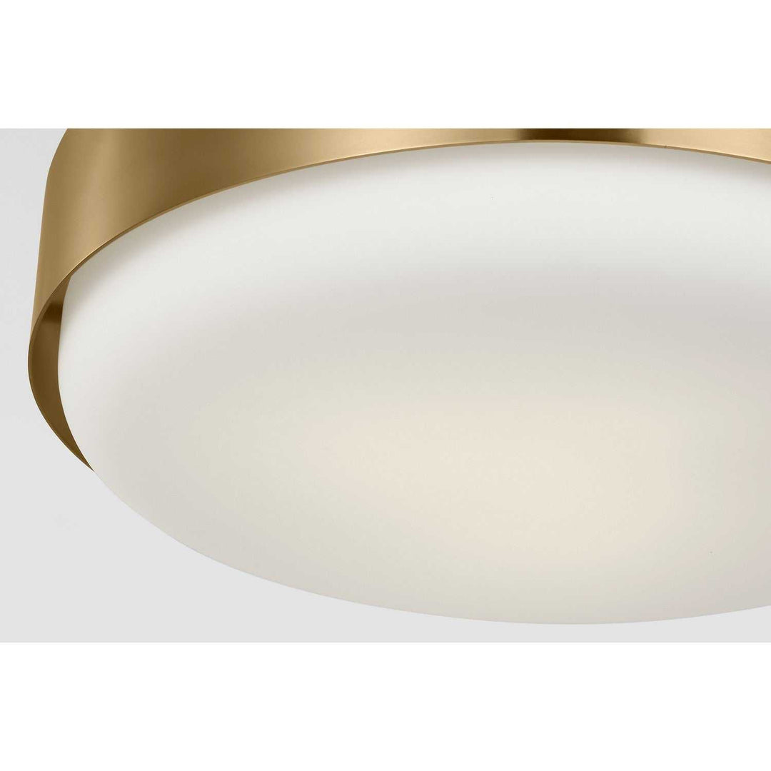 Aurelle Three Light Flush Mount in Estate Brass Visual Comfort Studio Canada
