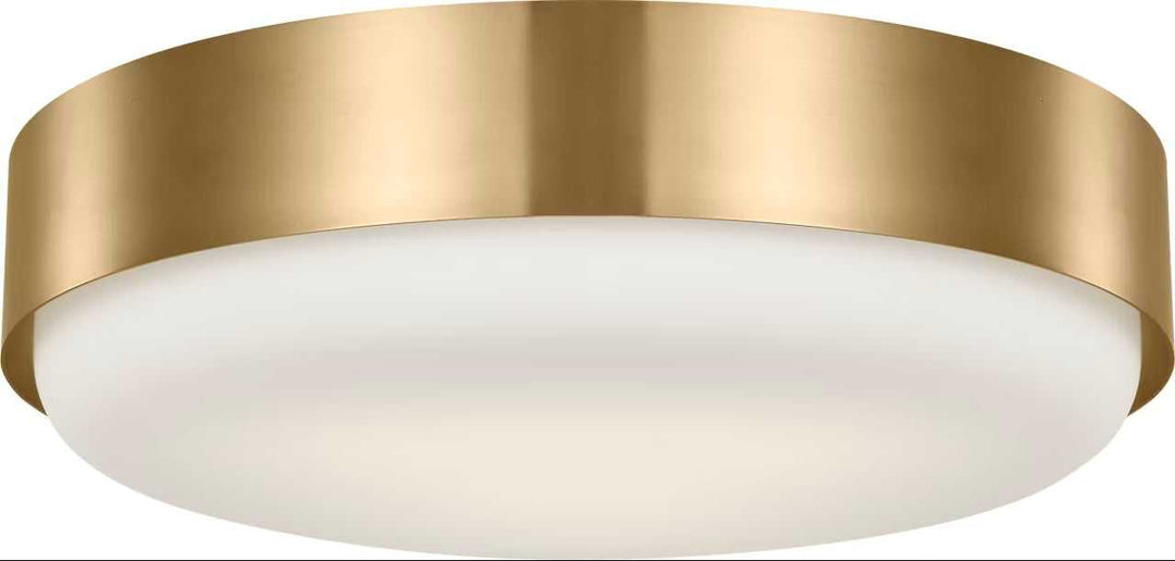 Aurelle Three Light Flush Mount in Estate Brass Visual Comfort Studio Canada