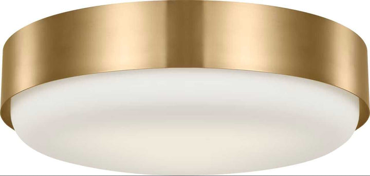 Aurelle Three Light Flush Mount in Estate Brass Visual Comfort Studio Canada