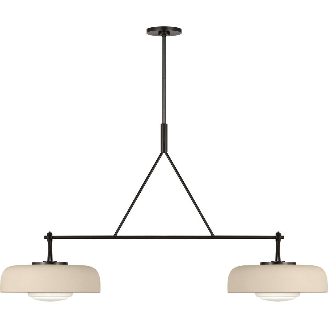 Liora Two Light Linear Chandelier in Aged Iron Visual Comfort Studio Canada