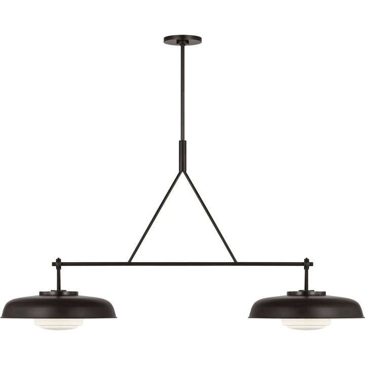 Liora Two Light Linear Chandelier in Aged Iron Visual Comfort Studio Canada
